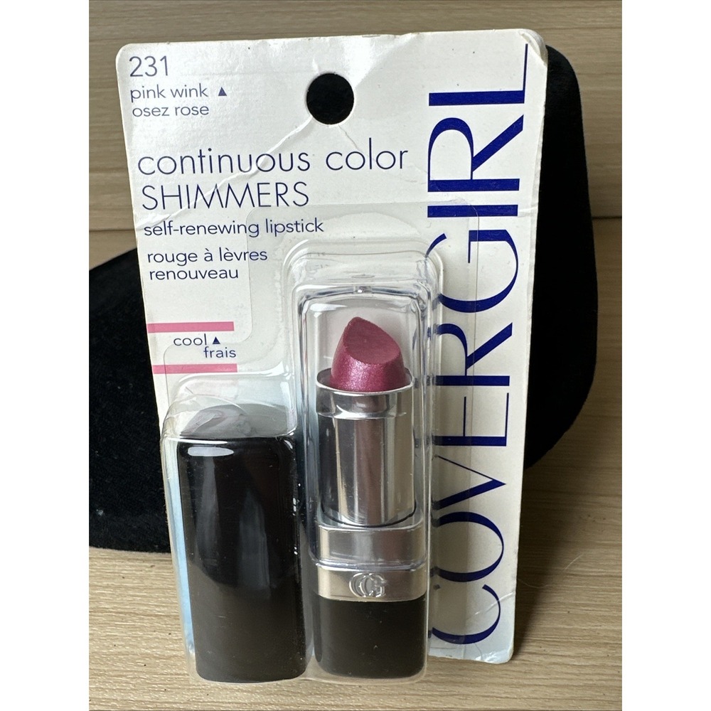 New CoverGirl Continuous Color Shimmers Lipstick Pink Wink #231